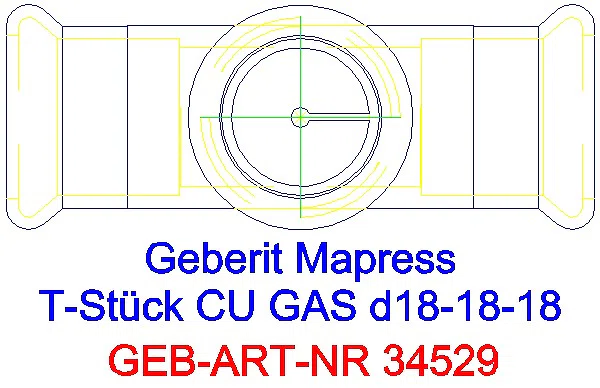 GE Mapress Kupfer T-Stück egal (Gas) d18-18-18_34529_G