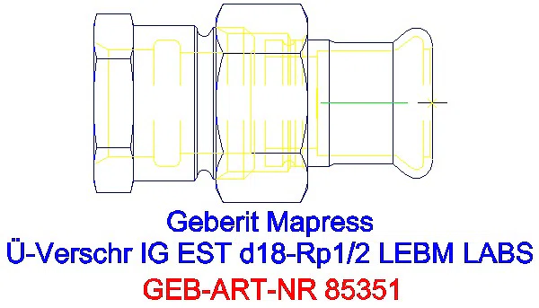 GE Mapress Edelstahl Übergangsverschr. mit IG ÜM ESt (LABS-frei) d18-Rp1/2_85351_A