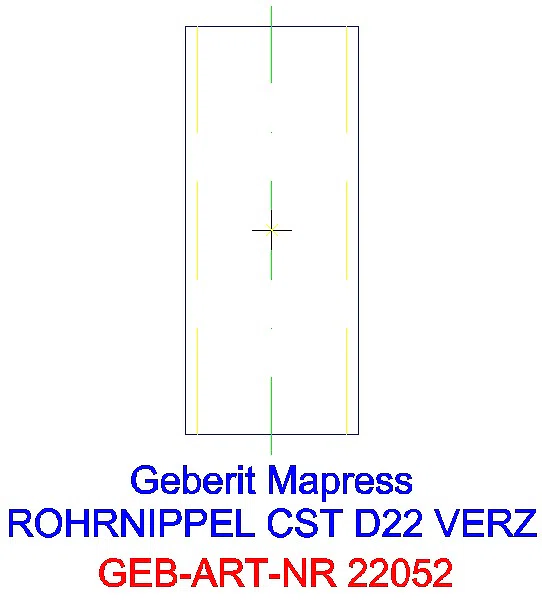 GE Mapress C-Stahl Rohrnippel außen verzinkt d22_22052_G