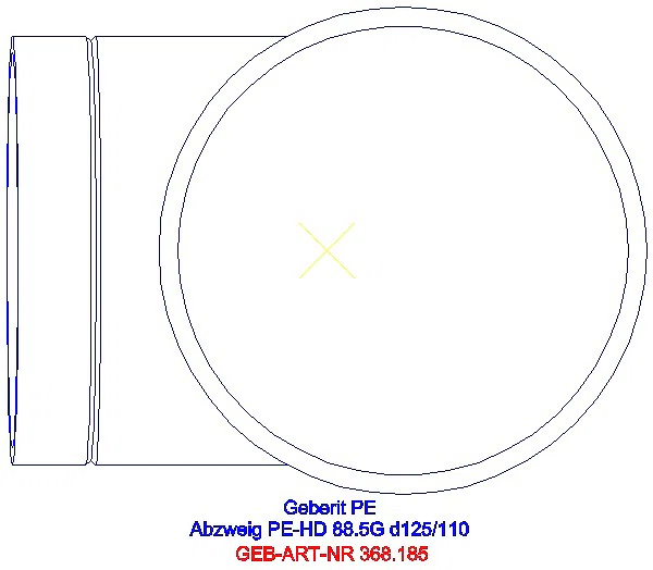 GE PE Abzweig 88,5Gr d125/110_368.185.16.1_G