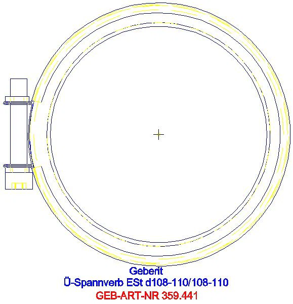 GE Übergangsspannverbinder Edelstahl d108-110mm d1=108-110mm_359.441.00.2_A