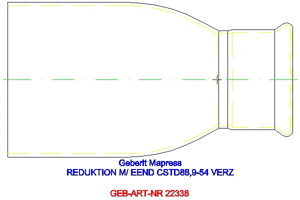 GE Mapress C-Stahl Reduktion mit Einschubende d88.9-54 verzinkt_22338_L