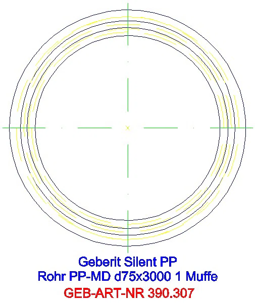 GE Silent-PP Rohr mit Muffe d75x2,6 L:300cm_390.307.14.1_G