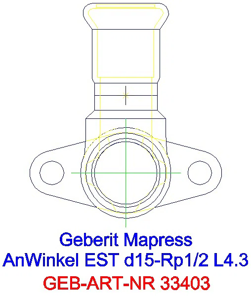 GE Mapress Edelstahl Anschlusswinkel 90Gr d15-Rp1/2_33403_A