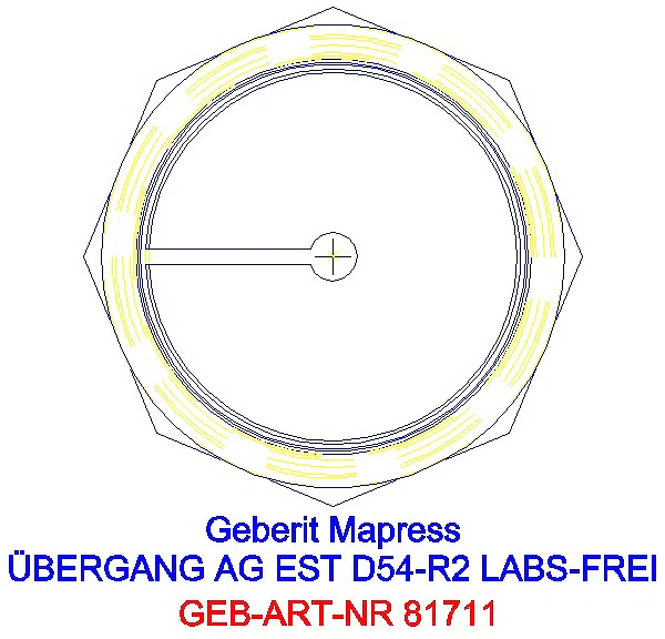 GE Mapress Edelstahl Übergang mit AG (LABS-frei) d54-R2_81711_L