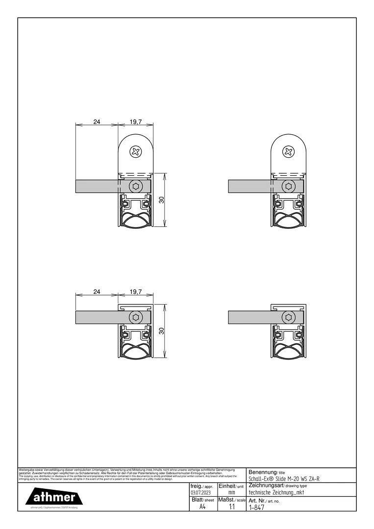 1-847 Schall-Ex Slide M-20 WS za-r