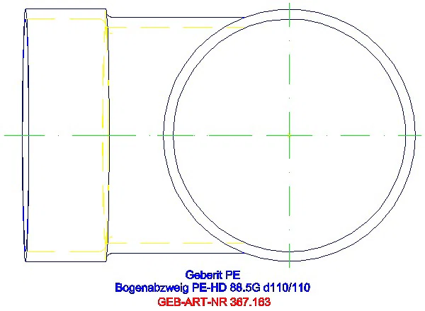 GE PE Bogenabzweig 88,5Gr d110/110_367.163.16.1_G