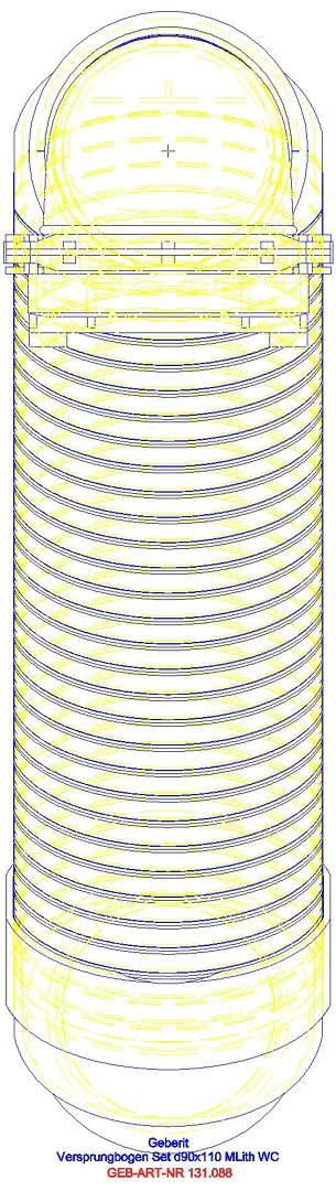 Set Versprungbogen für Wand-WC d90x110, grau_131088291_g