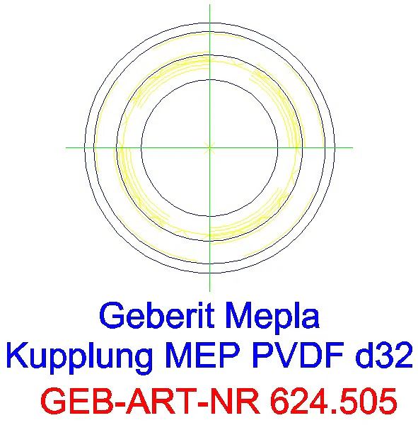 GE Mepla Kupplung PVDF d32_624.505.00.5_L