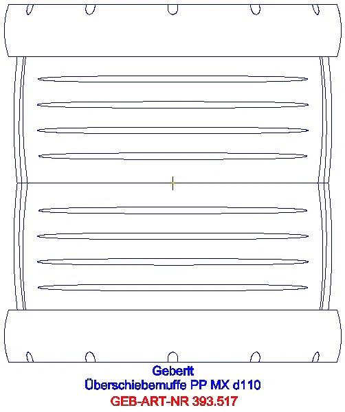 GE Silent-Pro Überschiebemuffe d110mm_393.517.14.1_A