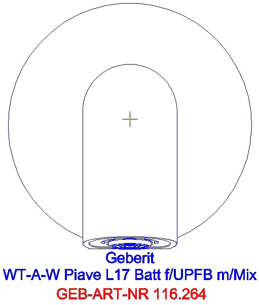 GE Waschtischarmatur Piave, Wandmontage mit UP-Funktion Batt. L 17cm mit Mischer_116.264.21.1_A