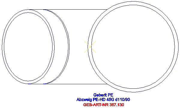 GE PE Abzweig 45Gr d110/90_367.130.16.1_G