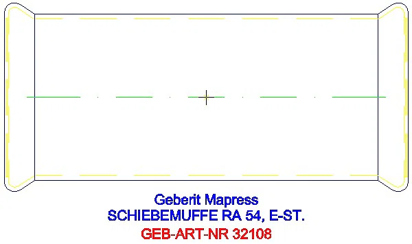 GE Mapress Edelstahl Schiebemuffe d54_32108_G