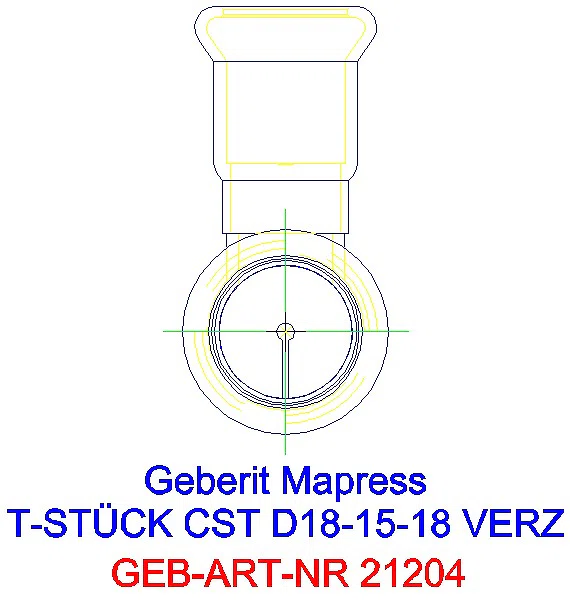 GE Mapress C-Stahl T-Stück reduziert d18-15-18 verzinkt_21204_L