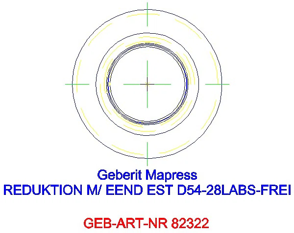 GE Mapress Edelstahl Reduktion mit Einschubende (LABS-frei) d54-28_82322_A