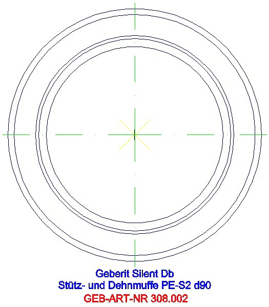 GE Silent-db20 Stütz- und Dehnmuffe d90 Dehnungskompensation und Auszugsicherung_308.002.14.1_G
