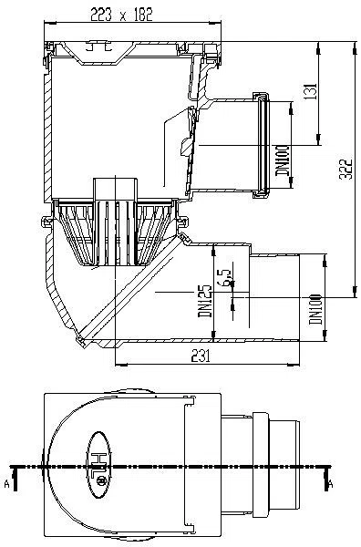 DALLMER Regenwasserablauf 600 NHO, DN 100/DN 125