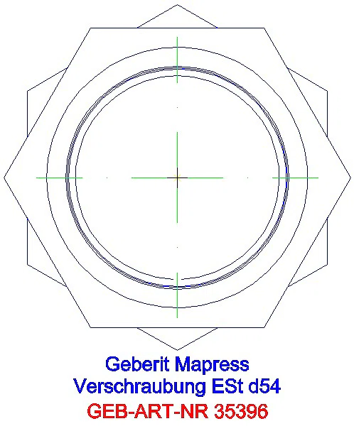 GE Mapress Edelstahl Verschraubung mit Überwurfmutter aus ESt d54_35396_L
