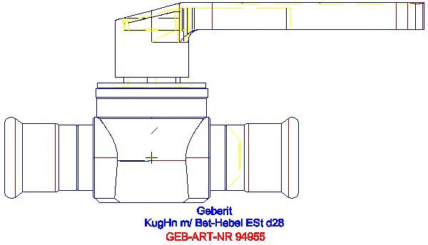 GE Mapress Kugelhahn d28 mit Betätigungshebel edst._94955_A
