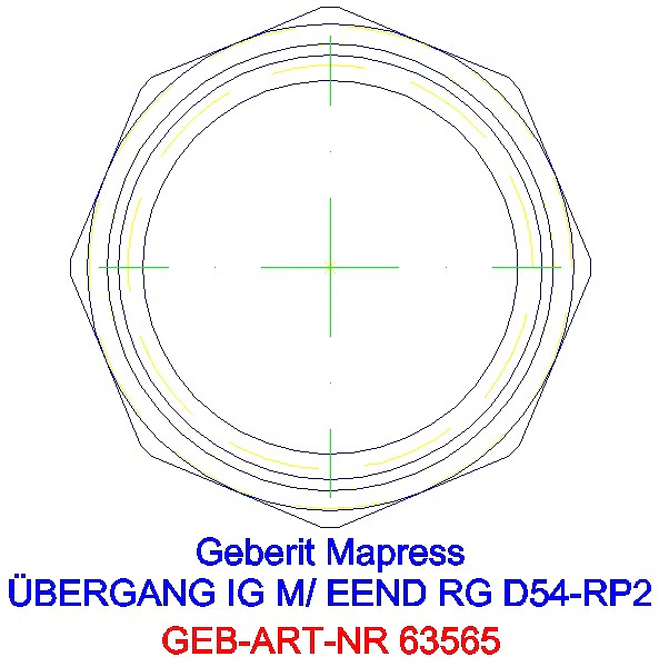 GE Mapress Kupfer Übergang mit IG und Einschubende Rg d54-Rp2_63565_L