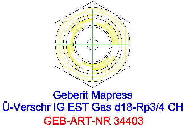 GE Mapress Edelstahl Übergangsverschr. mit IG (Gas) d18-Rp3/4_34403_L