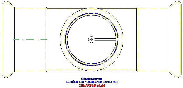 GE Mapress Edelstahl T-Stück reduziert (LABS-frei) d108-88,9-108_81250_G