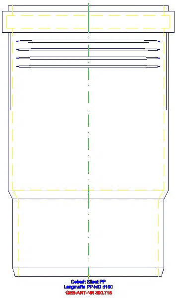 GE Silent-PP Langmuffe d160_390.718.14.1_L