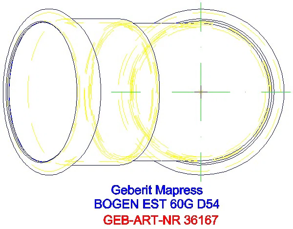 GE Mapress Edelstahl Bogen 60Gr d54_36167_G