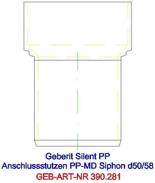 GE Silent-PP Anschlussstutzen d50/58_390.281.14.1_L