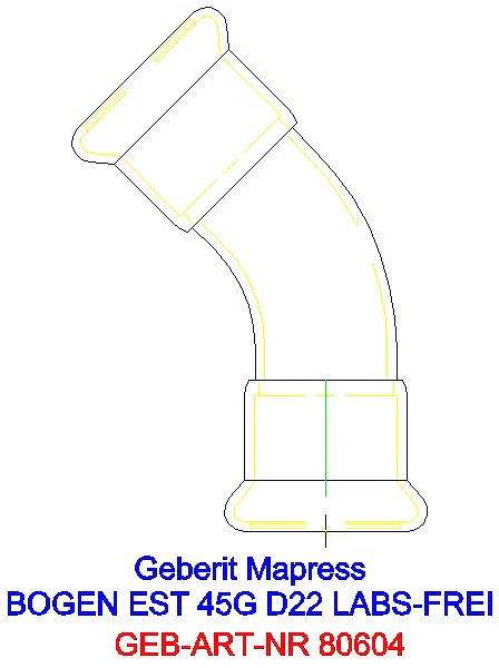 GE Mapress Edelstahl Bogen 45Gr d22 (LABS-frei)_80604_A
