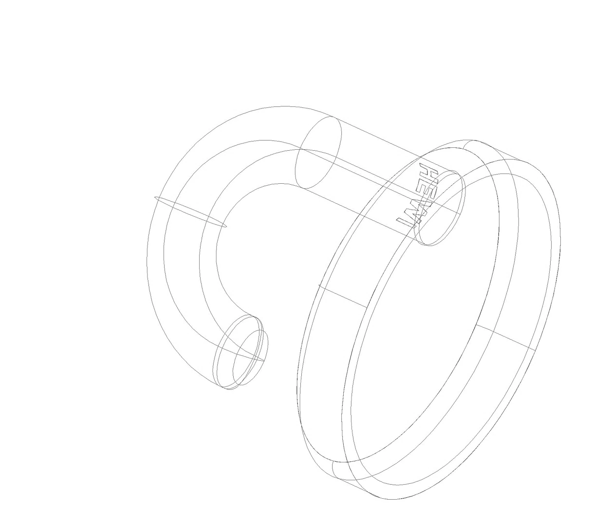 HEWI Haken Ser 477, matt, d:40mm, als Unterkopfhaken anthrazgr