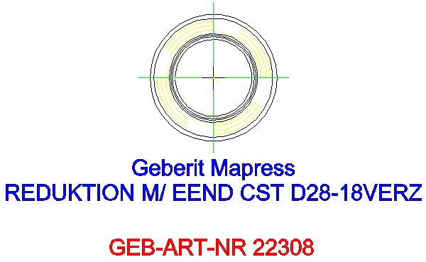 GE Mapress C-Stahl Reduktion mit Einschubende d28-18 verzinkt_22308_A