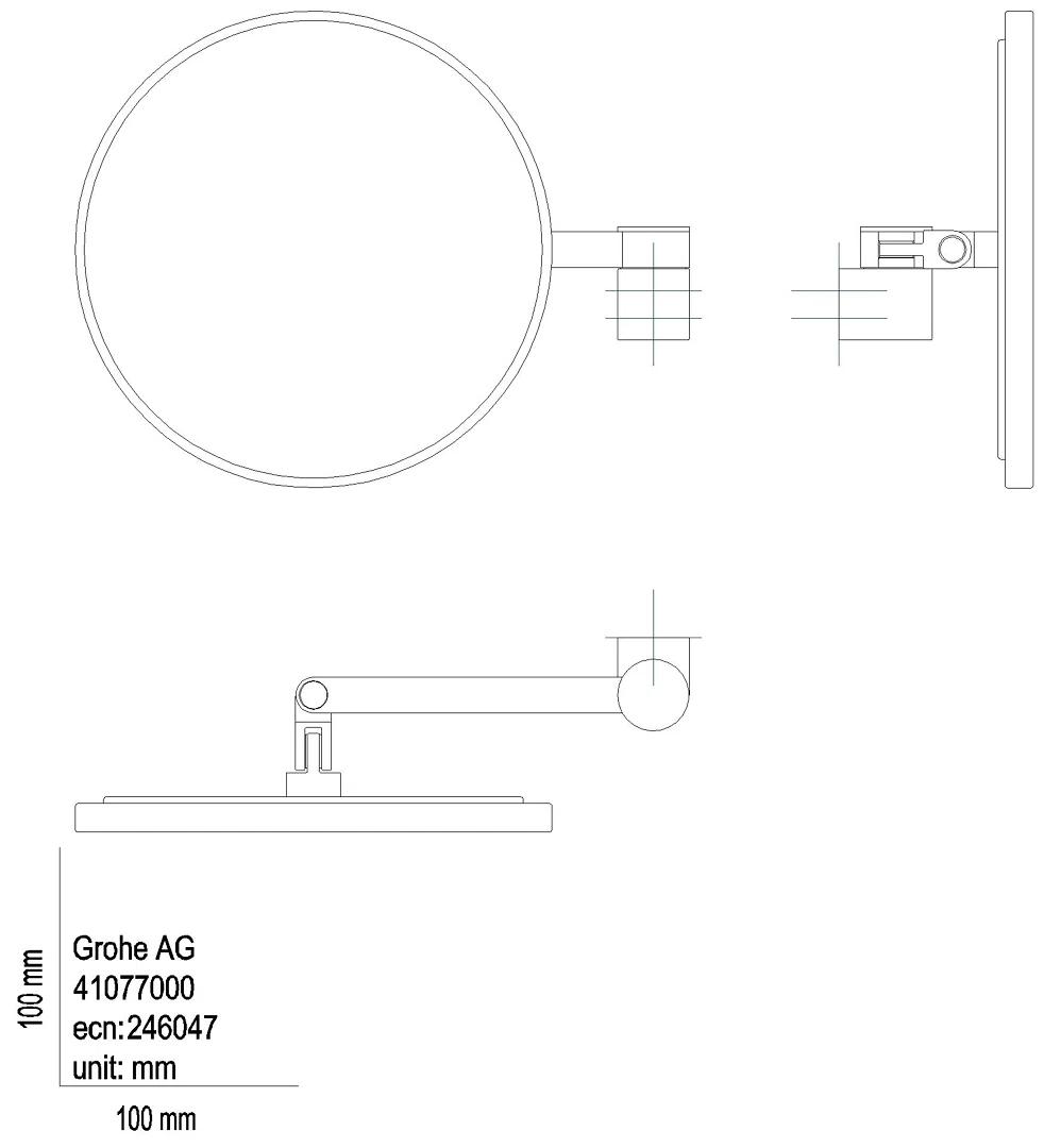 GROHE Kosmetikspiegel Selection 41077 warm sunset gebürstet
