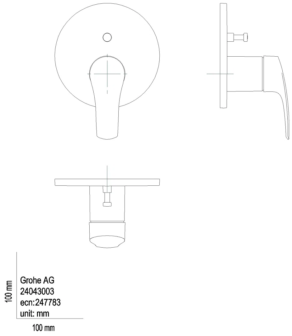 GROHE EH-Wannenbatt. Eurosmart 24043_3 FMS für Rapido SmartBox chrom