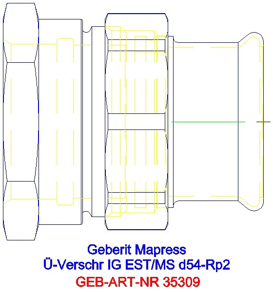 GE Mapress Edelstahl Übergangsverschr. mit IG d54-Rp2_35309_A