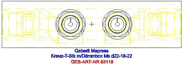 GE Mapress Kreuzungs-T-Stück mit Dämmbox Ms d22-18-22_63118_G
