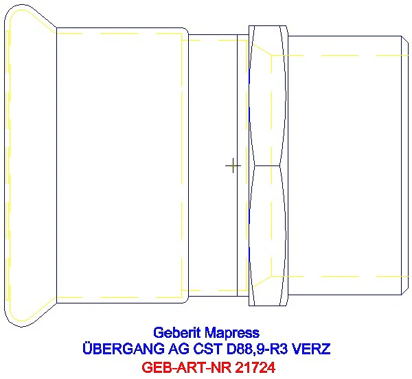 GE Mapress C-Stahl Übergang mit AG d88,9-R3 verzinkt_21724_G