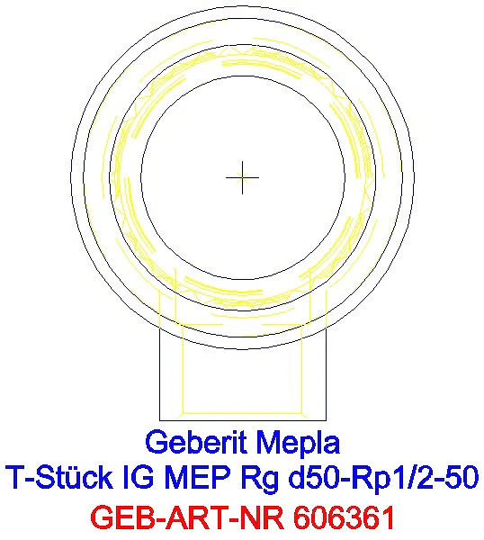 GE Mepla T-Stück mit IG Rg d50-Rp1/2-50_606.361.00.5_L