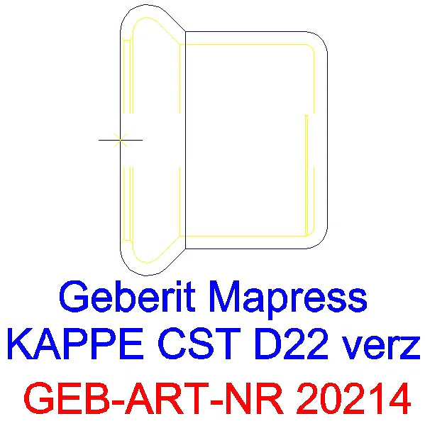 GE Mapress C-Stahl Kappe d22 verzinkt_20214_A