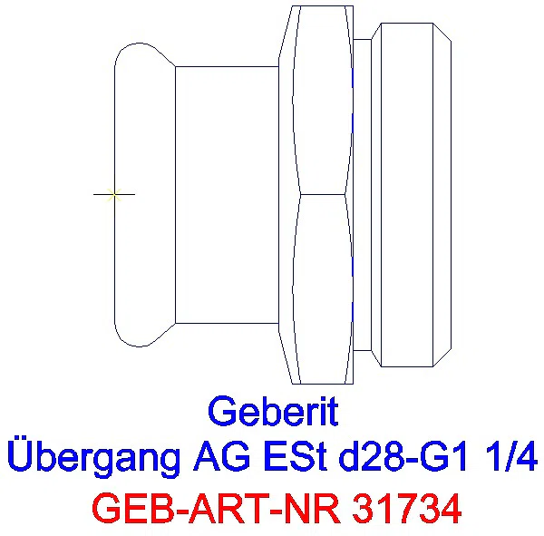 GE Mapress Edelstahl Übergang mit AG d28-G1 1/4_31734_G