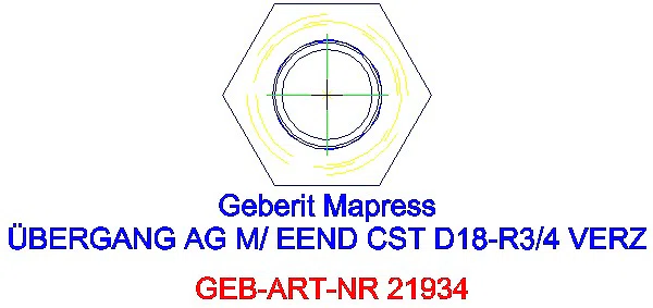 GE Mapress C-Stahl Übergang mit AG und Einschubende d18-R3/4 verzinkt_21934_L