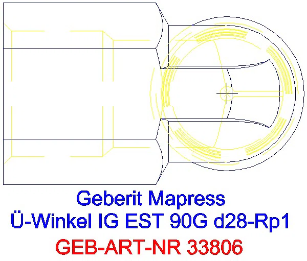 GE Mapress Edelstahl Übergangswinkel 90Gr mit IG d28-Rp1_33806_G