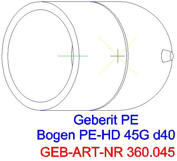 GE PE Bogen 45Gr d40_360.045.16.1_G