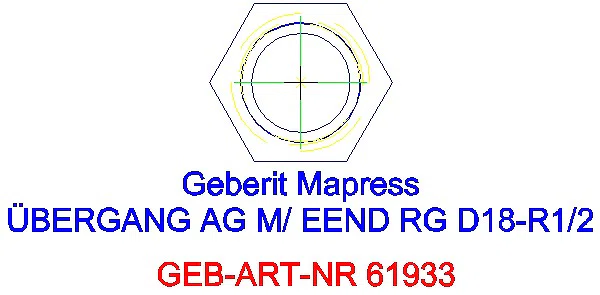 GE Mapress Kupfer Übergang mit AG und Einschubende Rg d18-R1/2_61933_L