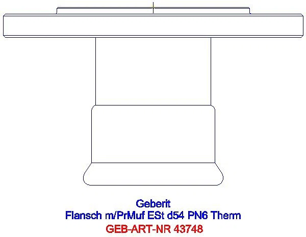 GE Mapress Therm Flansch PN 6 mit Pressmuffe d54_43748_G