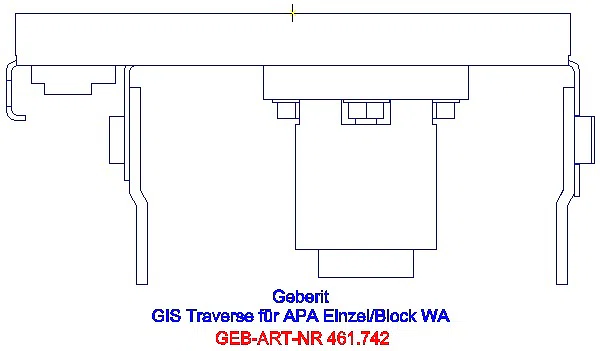 GE GIS Traverse für AP-Armatur, mit einem W-Anschl._461.742.00.1_G