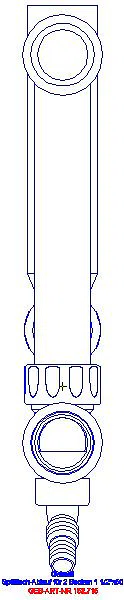 GE Rohrbogengeruchsverschluss für zwei Spülbecken Abgang horiz. G1 1/2x50 OM_152.715.11.1_G