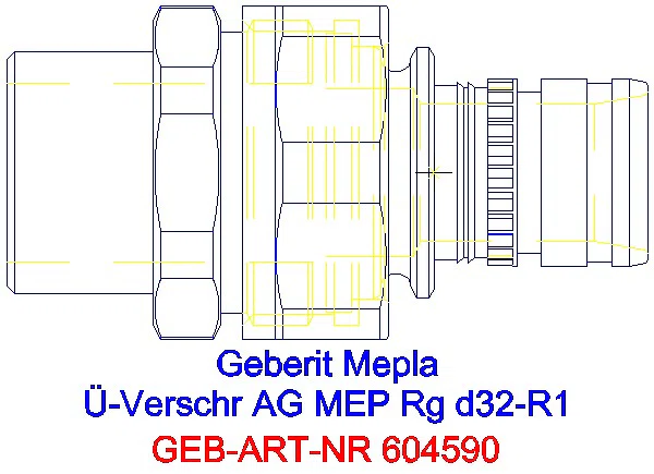 GE Mepla Übergangsverschraubung mit AG Rg d32-R1_604.590.00.5_G