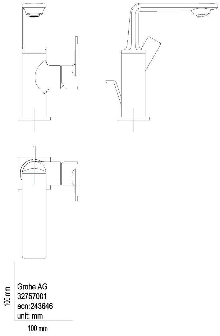 GROHE EH-Waschtischbatterie Allure 32757_1 M-Size warm sunset