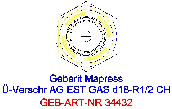 GE Mapress Edelstahl Übergangsverschr. mit AG (Gas) d18-R1/2_34432_L